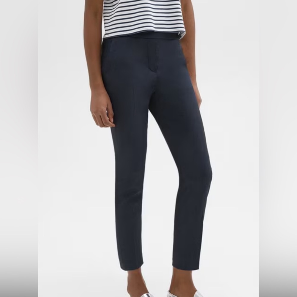 Women’s Theory Treeca Cropped Pull on Pants in good linen size 10